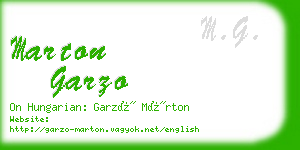 marton garzo business card